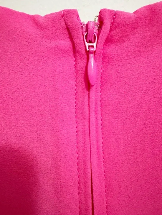 Lilly Pulitzer Alisa Ruffle Wrap Dress Hot Pink 12 - Picture 9 of 16